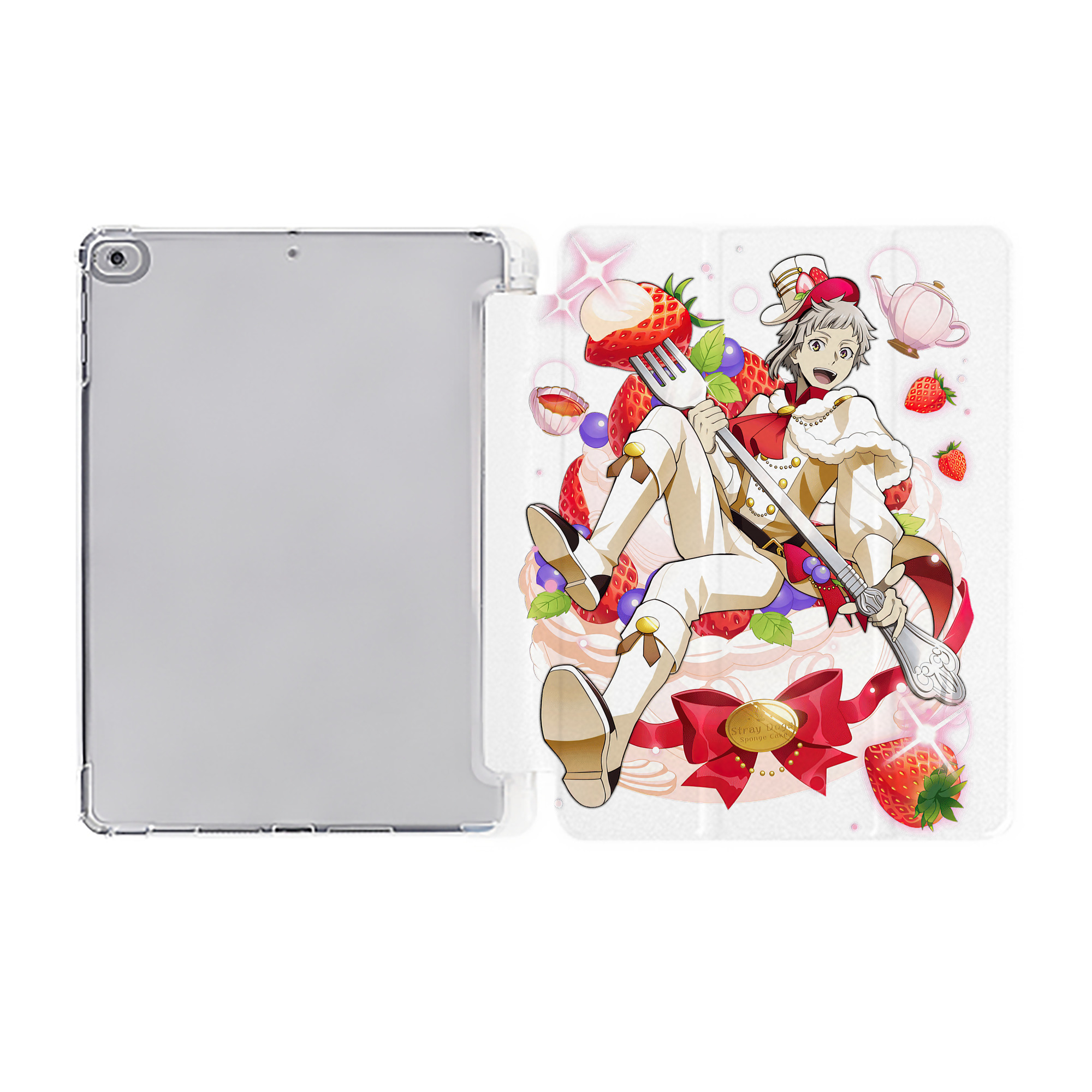 （画像用） 文豪ストレイドッグス Bungo Stray Dogs IPad ケース ペン収納付き 三つ折りスタンド PUレザー×シリコン 対応機種9.5/10.5/10.9インチ